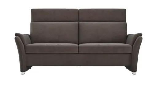 Sofa Arima  H - 2,5-Sitzer inkl. Sitzvorzug (motorisch) und Armlehnen verstellbar, Stoff, Dunkelbraun