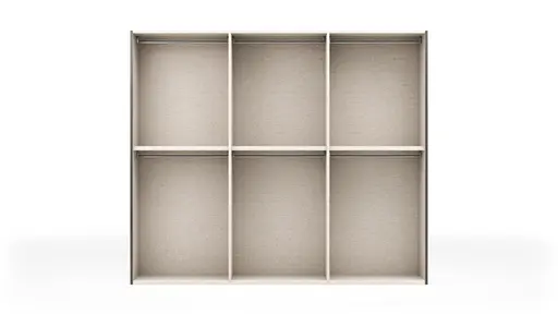 Drehtürenschrank Loretto - B ca. 280 cm, Lack matt, Anthrazit