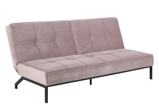 Schlafsofa - Stoff, Rosé