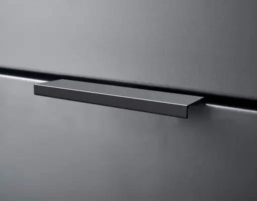 Highboard- Schwarz Matt, Eiche Dekor