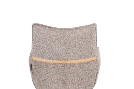 Armlehnstuhl MAROU - drehbar, Stoff, Braun