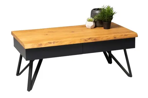 Couchtisch - B/H/T ca. 110x45x60 cm, Wildeiche massiv