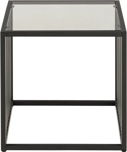 Beistelltisch AVELINA - Glas, Metall schwarz
