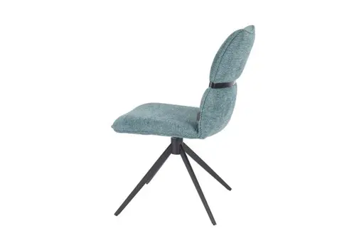 Stuhl MARJA - drehbar, Stoff, Türkis