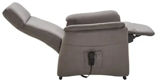 Relaxsessel Arima - Relaxfunktion (motorisch), Kopfteil verstellbar, Stoff, Dunkelbraun