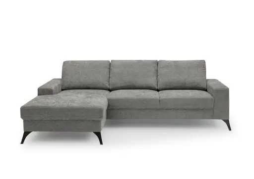 Ecksofa - Ecke links, 2-Sitzer, Stoff, Anthrazit