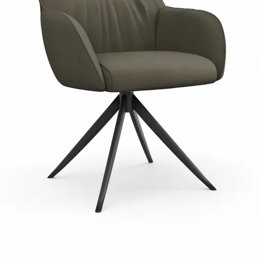 Armlehnstuhl Noli - drehbar, Leder, Avokado