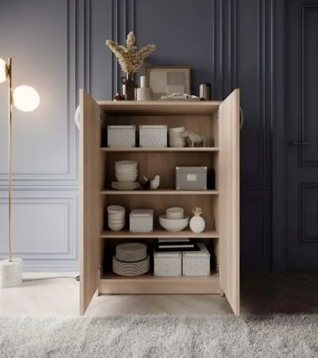 Kommode - B ca. 74 cm, Sonoma Eiche Nachbildung