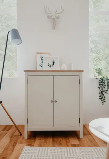 Kommode- B ca. 80 cm, Cahmpagner, Eiche Dekor