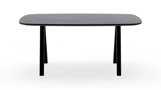 Esstisch Jari - LB ca. 180x95 cm, Keramik, Schwarz