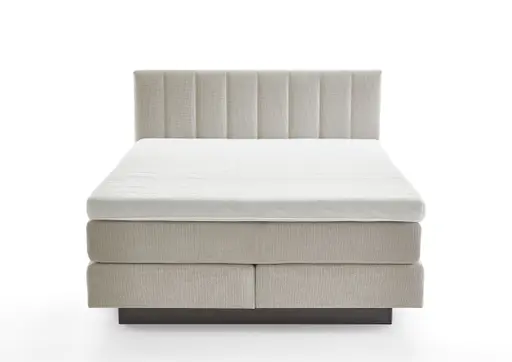 Boxspringbett - Liegefläche ca. 180x200 cm, Stoff, Natur