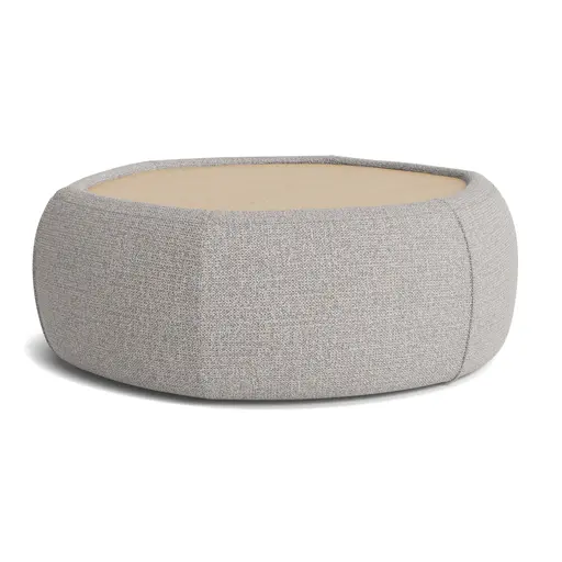 Hocker Serava/Honey - Large, mit Platte, Stoff, Grau