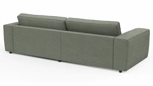 Ecksofa Lilaia - 1,5-Sitzer XL mit Chaise Longue XL rechts, Stoff, Olivgrün