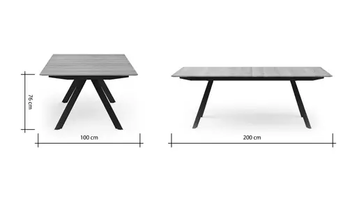Esstisch Dinner - ausziehbar, LB ca. 200x100 cm, Eiche massiv
