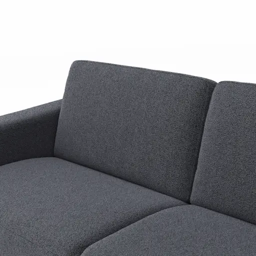 Sofa Nuoro - 2,5-Sitzer inkl. Schlaffunktion, Armlehne 1, Stoff, Eisblau