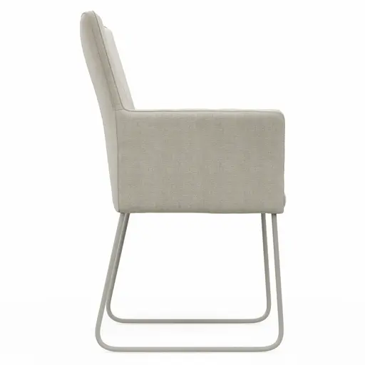 Armlehnstuhl Cosyra - Stoff, Natur