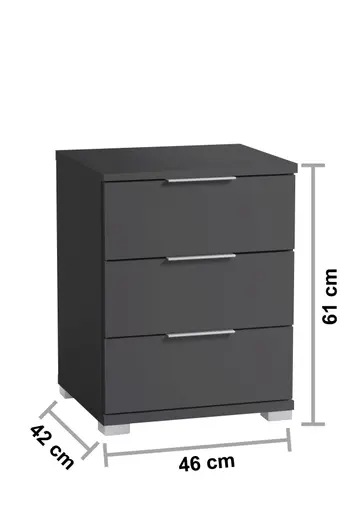 Nachtkommode- Graphit