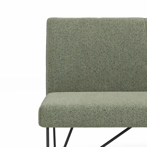 Bank Nashville - Breite ca. 180 cm, Stoff, Olivgrün