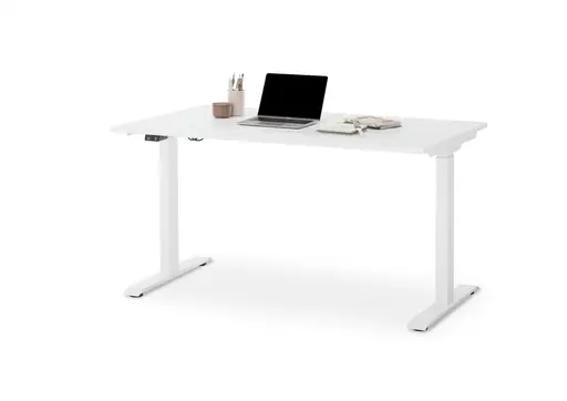 Schreibtisch GELI - höhenverstellbar, LB ca. 140x80 cm, Weiß