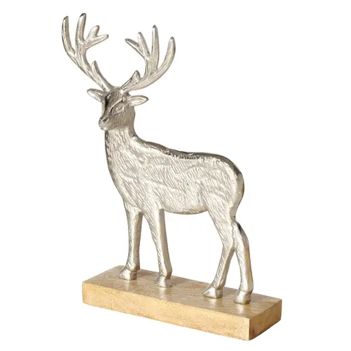 Deko-Hirsch - BHT ca. 21x27x6 cm, Silberfarben