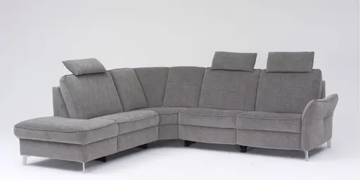 Ecksofa - Ecke links mit 2,5-Sitzer, Stoff, Grau