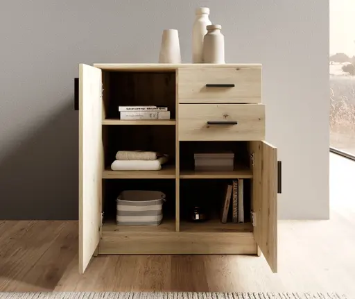 Kommode - B ca. 74 cm, Artisan Eiche Nachbildung