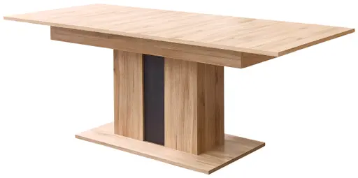 Esstisch - ausziehbar, LB ca. 180x90 cm, Eiche Nachbildung, Eiche dunkel Nachbildung