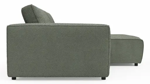 Ecksofa Lilaia - 1,5-Sitzer XL mit Chaise Longue XL rechts, Stoff, Olivgrün