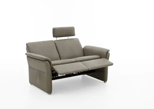 Sofa - 2-Sitzer, Relaxfunktion (motorisch), Leder, Rauchbraun