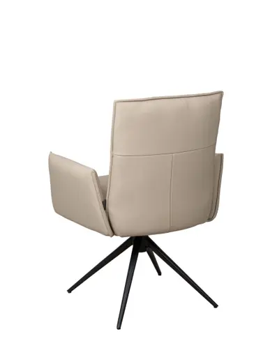 Armlehnstuhl MARCELLA - drehbar, Leder, Latte