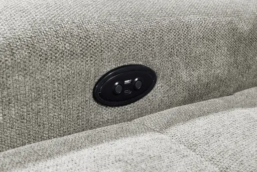 Ecksofa - 2-Sitzer, Ecke rechts inkl. Funktionen, Stoff, Taupe