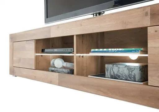 TV-Lowboard - mit Beleuchtung, B ca. 181 cm, Montana Eiche Nachbildung