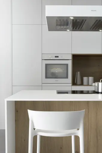 Inselküche 53.190 CO 13 519, Kristallweiß matt Antifingerprint