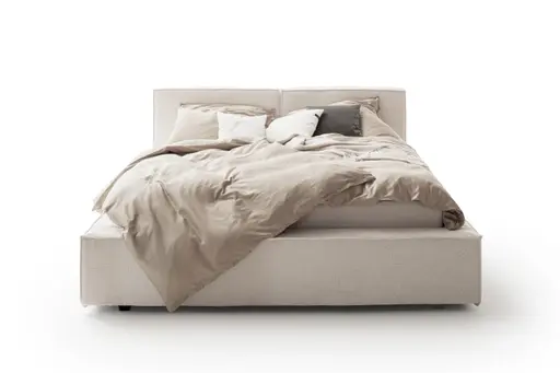 Polsterbett Samu 2 - Liegefläche 180x200cm, Stoff, Creme