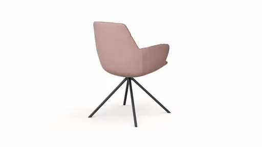 Armlehnstuhl Pegara - Leder, Mauve