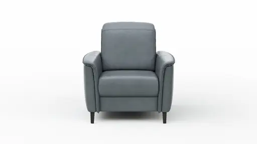 Sessel Bolivien - Kopfteil verstellbar, Leder, Steel