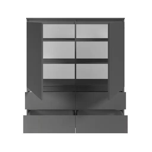 Highboard - B ca. 116 cm, Anthrazit