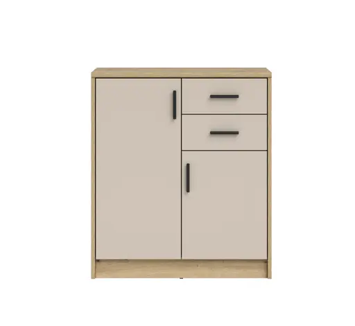 Kommode - B ca. 74 cm, Artisan Eiche Nachbildung, Kaschmir