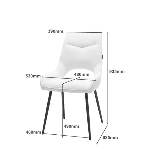 Stuhl MEAVE - Stoff, Creme