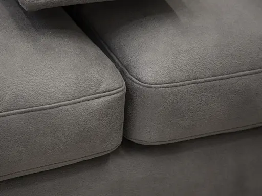 Ecksofa - 2-Sitzer mit Ecke rechts, Microfaser, Anthrazit