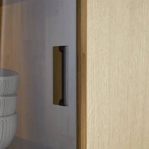 Vitrine Estana - inkl. Beleuchtung, Eiche massiv, legno