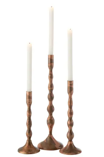 Kerzenleuchter - DH ca. 13x41,5 cm, Kupfer