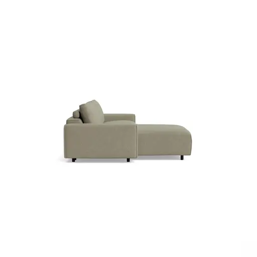 Ecksofa Sorano Plus - Longchair links - 1,75 Sitzer, Stoff, Graubeige