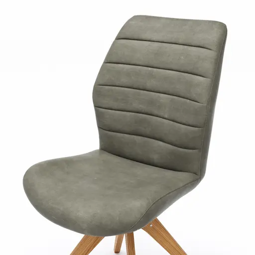 Stuhl Dalyan - drehbar, Stoff, Grau