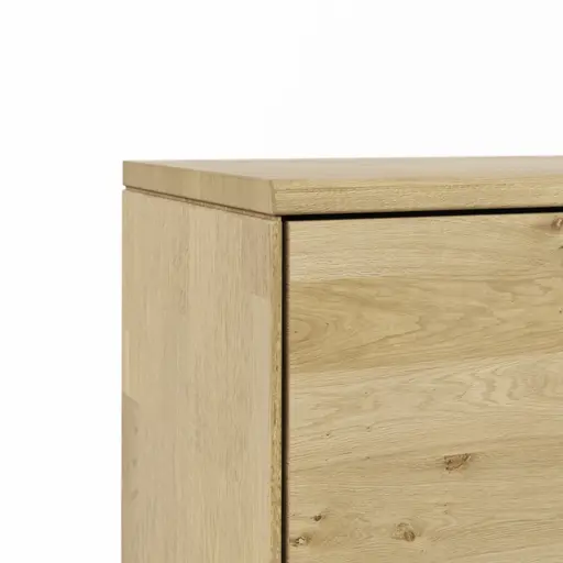 Vitrine Amora - Wildeiche massiv bianco