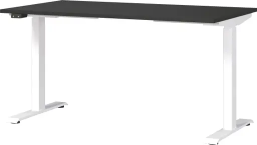 Schreibtisch GELI - höhenverstellbar, LB ca. 140x80 cm, Graphit, Weiß