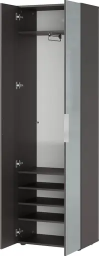 Garderobenschrank GILLIAN - B/H/T ca. 59x197x40 cm, Graphit