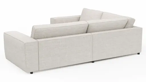Ecksofa Lilaia - 1,5-Sitzer Tief, Ecke, 2-Sitzer rechts, Stoff, Kaschmir