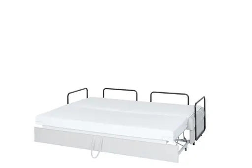 Schlafsofa - LF. ca. 165x200 cm, Flachgewebe, Beige, Hellgrau