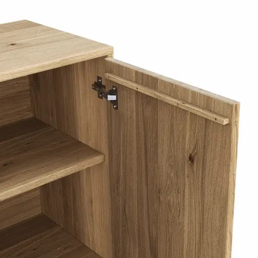 Kommode Williston - Wildeiche bianco, Front sandgestrahlt